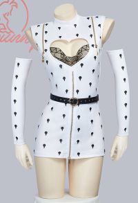 Bucciarati Derivative Sexy Lingerie Set Bodysuit and Dress with Sleeve and Belt Cosplay Costume