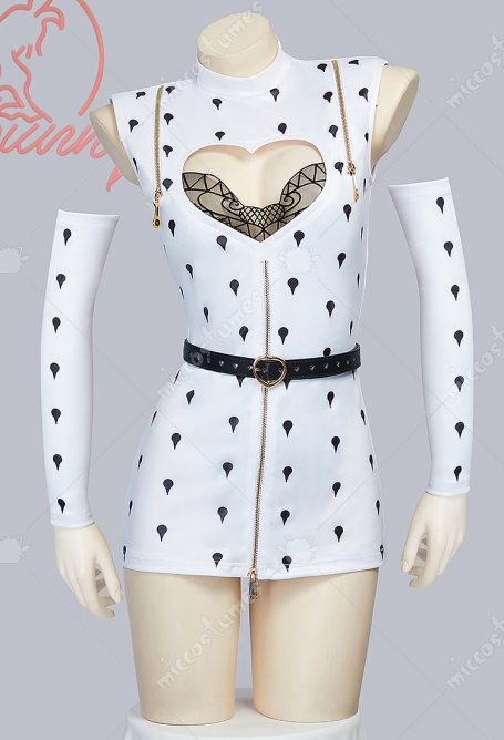 Bucciarati Derivative Sexy Lingerie Set Bodysuit and Dress with Sleeve and Belt Cosplay Costume