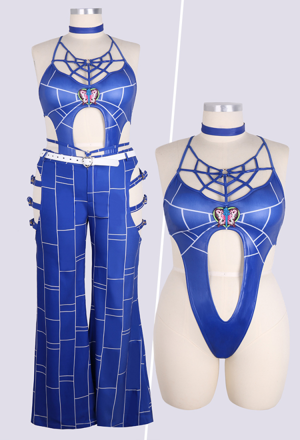 Women Plus Size Jolyne Derivative Sexy Lingerie Set Costume - Spiderweb  Hollow Bodysuit and Pants Cosplay | Top Quality Lingerie Outfits for Sale