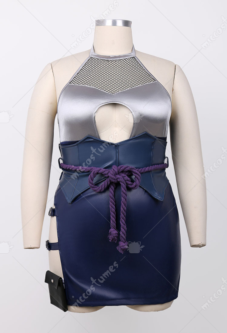 Plus Size Ninja Derivative Sexy Lingerie Set Spliced ​​Bodysuit with Skirt and Waist Shaper