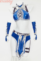 Kitana Derivative Sexy Lingerie Costume Hollow Top and Skirt with Mask