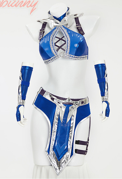 Kitana Derivative Sexy Lingerie Costume Hollow Top and Skirt with Mask