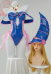 Cosplay Kostüm Black Magic Girl Ableitung Sexy Erotic Bodysuit Hollow Out Strapless Double Side Tie Bodysuit mit Hut und Saree