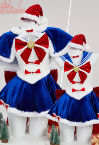 Usagi Tsukino Derivative Sexy Lingerie Suit Christmas Furry Bowknot Dress with Cape Hat Cosplay Costume