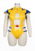 Plus Size Superhero Derivative Sexy Lingerie Set with Lace-up Bodysuit Hat and Gloves