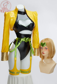 Dio Derivative Sexy Lingerie Suit Heart Cutout Bodysuit with Short Jacket and Belt