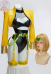 Dio Derivative Sexy Lingerie Suit Heart Cutout Bodysuit with Short Jacket and Belt