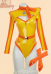 Daisy Princess Derivative Sexy Lingerie Set Racing Suit Striped Cutout Bodysuit with Belt Gloves