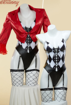 Joker 2 Clown Girl Derivative Sexy Lingerie Set Bodysuit and Jacket with Socks