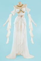 Princess Zelda Derivative Sexy Lingerie Dance Dress Outfit Split Bodysuit with Sleeves and Necklace