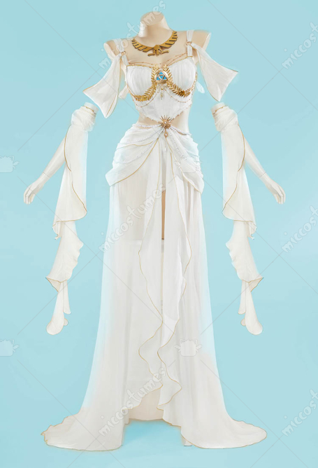 Princess Zelda Derivative Sexy Lingerie Dance Dress Outfit Split Bodysuit with Sleeves and Necklace