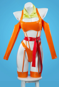 Ai Kisugi Derivative Sexy Lingerie Bodysuit See Through Cutout Bodysuit with Belt Socks