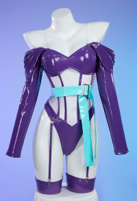 Rui Kisugi Derivative Sexy Lingerie Set Off Shoulder See Through Bodysuit with Belt and Stockings