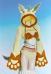 PM Derivative Yellow Brown Sexy Cosplay Bikini Lingerie Set Kawaii Homewear Big Claw Hoodie Bra and Panty with Fishnet Stocking