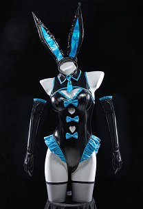 Vocal ミク コスプレ 青黒 バニーガール