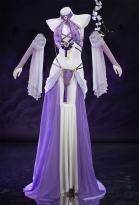 Genshin Impact Raiden Shogun Derivative Sexy Dancer Style Lingerie Set Cross Hollow Top with Skirt Panty and Sleeves