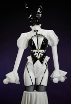 MOBBUNNY X DISHWASHER1910 2B Derivative Sexy Lingerie Bunny Girl Bodysuit with Short Top and Tail