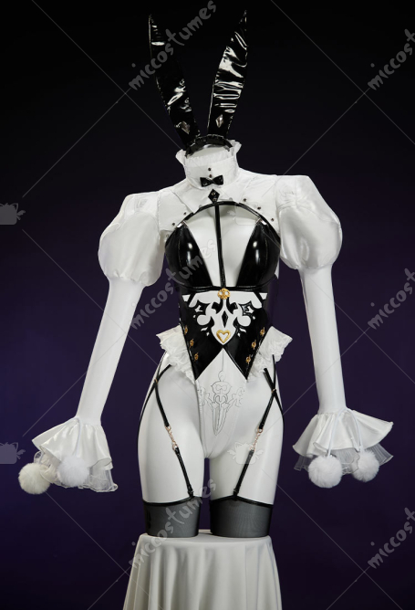 MOBBUNNY X DISHWASHER1910 2B Derivative Sexy Lingerie Bunny Girl Bodysuit with Short Top and Tail