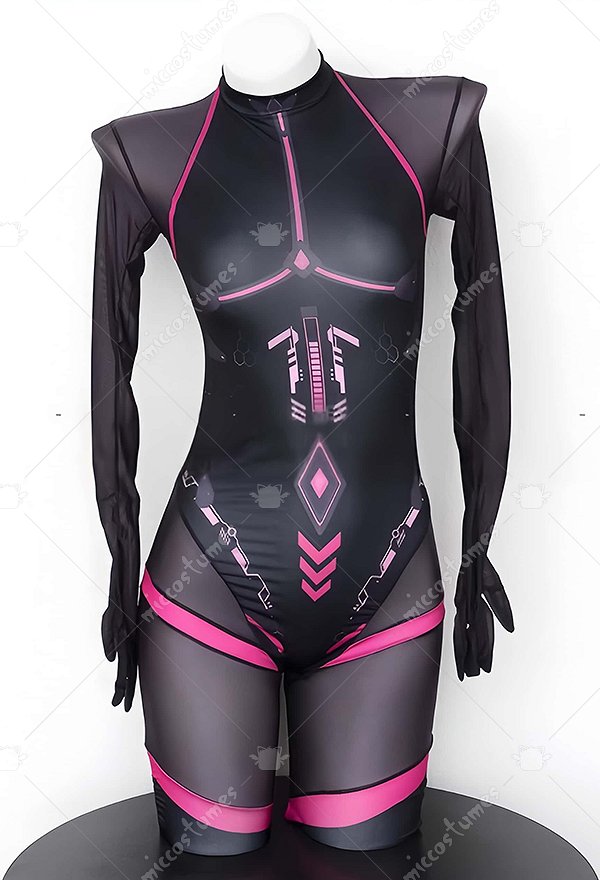 Combinaison Intégrale Squelette Imprimée 3D Pour Femme - Fermeture éclair Dos - Costume Futuriste Halloween Et Cosplay - 9