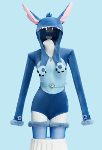 Little Monster Derivative Sexy Plush Homewear costume Fluffy Romper with Socks and Belt