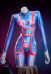 OW DVA Derivative Sexy Cosplay Costume Cyberpunk Printed Bodysuit and Straps