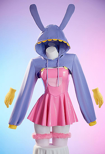 The Amazing Digital Circus Disfraz, Disfraz Pomni Digital Circus, Disfraz de Digital Circus, Disfraz Pomni Digital Circus Niño con Jumpsuit y Máscara, para Halloween, Fiestas Carnaval, Cosplay
