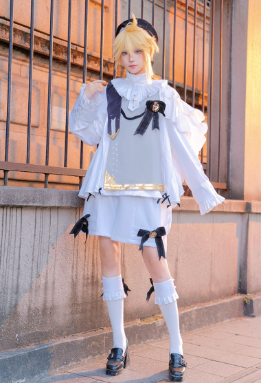 Vocal Len Symphony 2025 Skin Cosplay Costume Top and Shorts with Hat