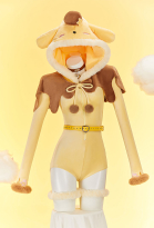 Anime Doll Derivative Sexy Plush Homewear Romper Furry Bodysuit with Shawl and Tail