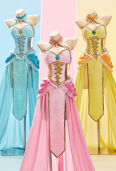 Prinzessinnen Princess Derivative Sexy Sexy Tanzoutfit Neckholderkleid mit Ärmeln und Kette
