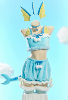 PM Derivative Sexy Cosplay Costume Plush Homewear Top and Shorts with Tail and Headband