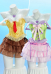 SpongeBob and Patrick Star Derivetive Sexy Cosplay Costume Floral Print Cinched Bodice and Cake Skirt with Tie