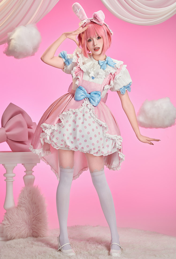 lolita dress OP Dress Full Set♥Pre-order 3 months♥ Xingxiang Blue Color ♥Sweet Loli –  nbsama main image 1