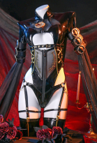 Bayonetta Derivative Sexy Lingerie Set Halloween Hollowed Bodysuit and Gloves with Thigh Socks and Leg Rings