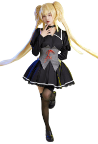 Shugo Chara Hoshina Utau Cosplay Costume Black Dress and Stockings