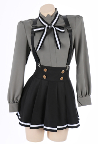 Spy Classroom Flower Garden Lily Cosplay Costume Uniform Shirt and Skirt with Headdress