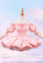 My Guardian Characters Hoshina Utau Cosplay Costume Angle Style Dress with Sleeves Headpiece