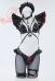MOBBUNNY X 面倒くさい CHANA STELLA Derivative Sexy Lingerie Set Halter Top and Triangle Panty with Headband and Arm Sleeves