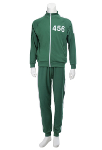 Squid Game Costume de Cosplay Set de Sports Zip Sweatshirt à Manches Longues