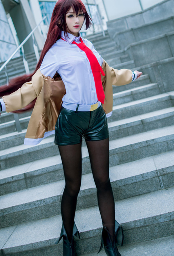 Anime Steins Gate Costume de Cosplay Assistant Makise Kurisu Uniforme