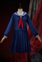 Silent Hill F Shimizu Hinako JK Sailor Uniform Cosplay Costume Top and Skirt with Calf Socks