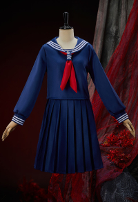 Silent Hill F Shimizu Hinako JK Sailor Uniform Cosplay Costume Top and Skirt with Calf Socks
