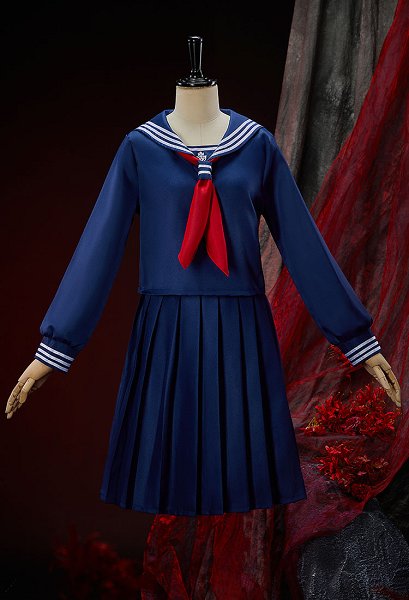 Silent Hill F Shimizu Hinako JK Sailor Uniform Cosplay Kostüm Oberteil Rock mit Wadensocken