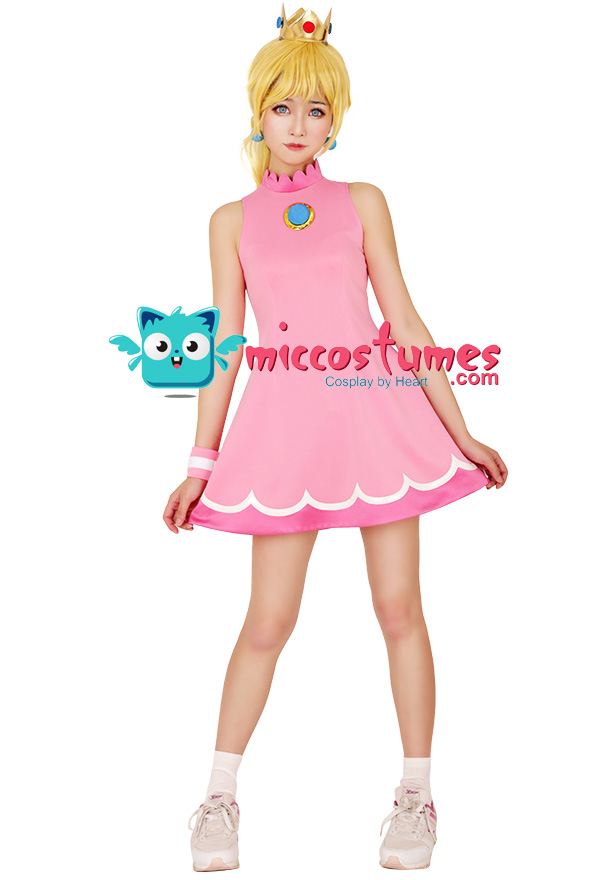 Mario Tennis Costume de Cosplay Vestido de princesa Peach