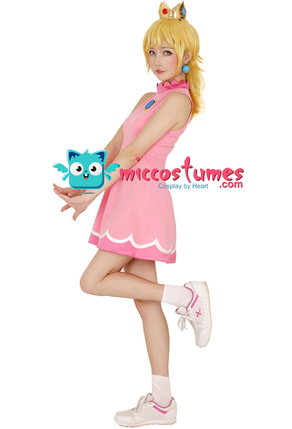 Mario Tennis Costume de Cosplay Robe de Princesse Peach