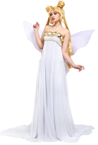 Sailor Moon Neo Queen Serenity Cosplay Dress Costume with Butterfly Bow Wings