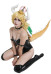 Hime Girl Bowser Swimwear Bodysuit Cosplay Costume with Horn and Turtle Shell