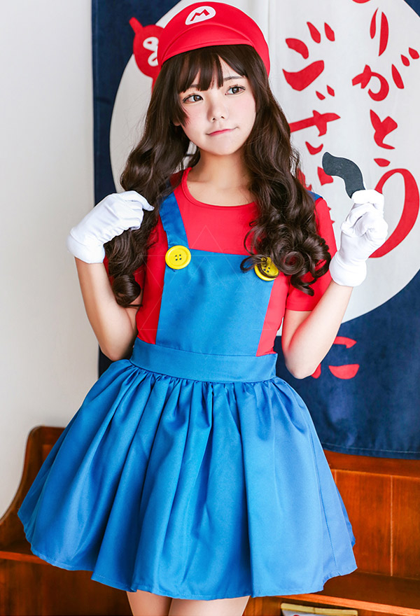 Mario Plumber Clothes Costume Plumber Clothes Cosplay Top