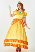 Daisy Cosplay Costume Princess Dress and Crown with Crinoline