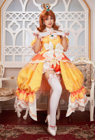 Miccostumes x akuoart Costume de Cosplay Daisy Haut à Manches Bouffantes et Culotte avec Jupe et Gants