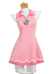 Princess Peach Cosplay Costume Tennis Dress with Crown Earrings